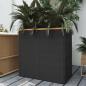 Preview: ARDEBO.de - Pflanzkübel Schwarz 80x40x80 cm Poly Rattan