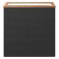Preview: Pflanzkübel Schwarz 80x40x80 cm Poly Rattan