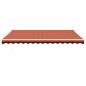 Preview: Markise Einziehbar Orange und Braun 4x3 m Stoff und Aluminium