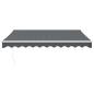 Preview: Markise Einziehbar Anthrazit 3x2,5 m Stoff und Aluminium
