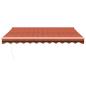 Preview: Markise Einziehbar Orange und Braun 3x2,5 m Stoff und Aluminium
