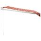 Preview: Markise Einziehbar Orange und Braun 3x2,5 m Stoff und Aluminium