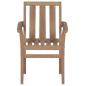 Preview: Gartenstühle 2 Stk. mit Blauen Kissen Teak Massivholz