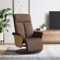 Preview: ARDEBO.de - Relaxsessel mit Fußteil Braun Stoff