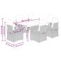 Preview: 7-tlg. Garten-Essgruppe mit Kissen Hellgrau Poly Rattan