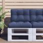 Preview: ARDEBO.de - Palettenkissen 2 Stk. Marineblau Stoff