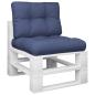 Preview: Palettenkissen 2 Stk. Marineblau Stoff