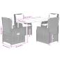 Preview: 5-tlg. Garten-Essgruppe mit Kissen Braun Poly Rattan