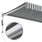 Preview: Markise Einziehbar Anthrazit & Weiß 3,5x2,5 m Stoff & Aluminium