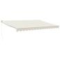 Preview: Markise Einziehbar Creme 4x3 m Stoff und Aluminium