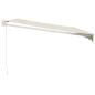 Preview: Markise Einziehbar Creme 4x3 m Stoff und Aluminium