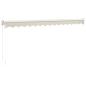 Preview: Markise Einziehbar Creme 4x3 m Stoff und Aluminium