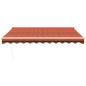 Preview: Markise Einziehbar Orange und Braun 3,5x2,5 m Stoff & Aluminium