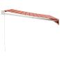Preview: Markise Einziehbar Orange und Braun 3,5x2,5 m Stoff & Aluminium