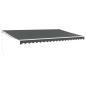 Preview: Markise Einziehbar Anthrazit 5x3 m Stoff und Aluminium
