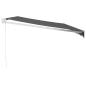 Preview: Markise Einziehbar Anthrazit 5x3 m Stoff und Aluminium