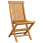 Preview: Gartenstühle mit Hellgrünen Kissen 2 Stk. Massivholz Teak