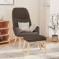 Preview: ARDEBO.de - Relaxsessel mit Hocker Taupe Stoff