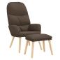 Preview: Relaxsessel mit Hocker Taupe Stoff