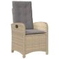 Preview: 9-tlg. Garten-Essgruppe mit Kissen Beigemischung Poly Rattan