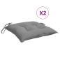 Preview: Stuhlkissen 2 Stk. Grau 40x40x7 cm Oxford-Gewebe