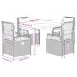 Preview: 5-tlg. Garten-Essgruppe mit Kissen Braun Poly Rattan