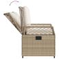 Preview: 7-tlg. Garten-Essgruppe mit Kissen Beige Poly Rattan