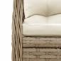 Preview: 7-tlg. Garten-Essgruppe mit Kissen Beige Poly Rattan