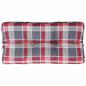 Preview: Palettenkissen Rot Karomuster 80x40x12 cm Stoff