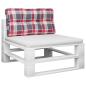 Preview: Palettenkissen Rot Karomuster 80x40x12 cm Stoff