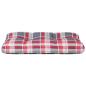 Preview: Palettenkissen Rot Karomuster 80x40x12 cm Stoff