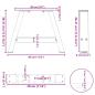 Preview: Couchtischbeine A-Form 2 Stk. 30x(30-31) cm Stahl