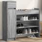 Preview: ARDEBO.de - Schuhschrank Grau Sonoma 100,5x28x100 cm Holzwerkstoff