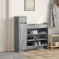 Preview: Schuhschrank Grau Sonoma 100,5x28x100 cm Holzwerkstoff