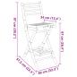 Preview: Outdoor-Barhocker mit Fußstützen 2 Stk. Klappbar Bambus