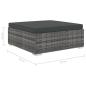 Preview: 10-tlg. Garten-Lounge-Set mit Auflagen Poly Rattan Grau