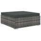 Preview: 10-tlg. Garten-Lounge-Set mit Auflagen Poly Rattan Grau