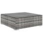 Preview: 10-tlg. Garten-Lounge-Set mit Auflagen Poly Rattan Grau