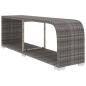Preview: 10-tlg. Garten-Lounge-Set mit Auflagen Poly Rattan Grau