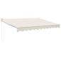 Preview: Markise Einziehbar Creme 3x2,5 m Stoff und Aluminium