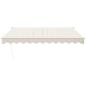 Preview: Markise Einziehbar Creme 3x2,5 m Stoff und Aluminium