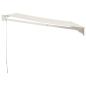 Preview: Markise Einziehbar Creme 3x2,5 m Stoff und Aluminium