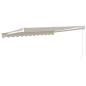 Preview: Markise Einziehbar Creme 3x2,5 m Stoff und Aluminium