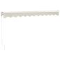 Preview: Markise Einziehbar Creme 3x2,5 m Stoff und Aluminium