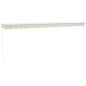 Preview: Markise Einziehbar Creme 5x3 m Stoff und Aluminium