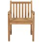 Preview: Gartenstühle 2 Stk. mit Cremeweißen Kissen Massivholz Teak