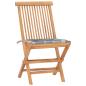 Preview: 3-tlg. Garten-Essgruppe mit Kissen Klappbar Massivholz Teak