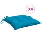 Preview: Stuhlkissen 4 Stk. Hellblau 40x40x7 cm Oxford-Gewebe