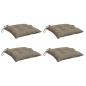 Preview: Stuhlkissen 4 Stk. Taupe 40x40x7 cm Oxford-Gewebe
