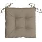 Preview: Stuhlkissen 4 Stk. Taupe 40x40x7 cm Oxford-Gewebe
